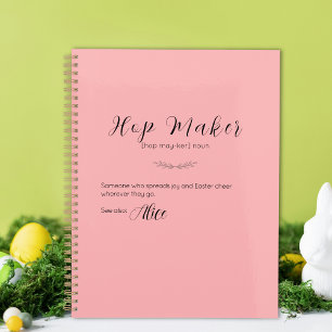 Agenda Planeador de Coelhinhos de Páscoa Rosa Personaliza