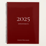 Agenda Planeador de Compromissos Vermelho 2024 minimalist<br><div class="desc">Planejador de Compromissos Moderno Vermelho e Branco 2024 com um design simples. Com letras minimalistas de tipografia branca,  você pode adicionar suas próprias informações. Um organizador profissional para te manter no bom caminho.</div>