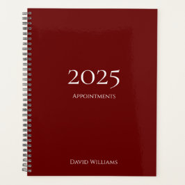 Agenda Planeador de Compromissos Vermelho 2024 minimalist