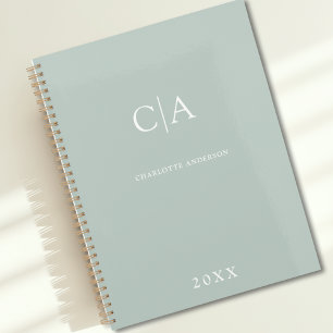 Agenda Planeador de convite simples e elegante para monog