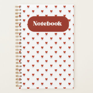 Agenda Planeador de coração vermelho