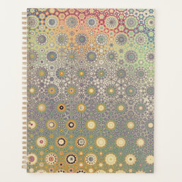 Agenda Planeador de Estrelas Persa Azul e Rosa