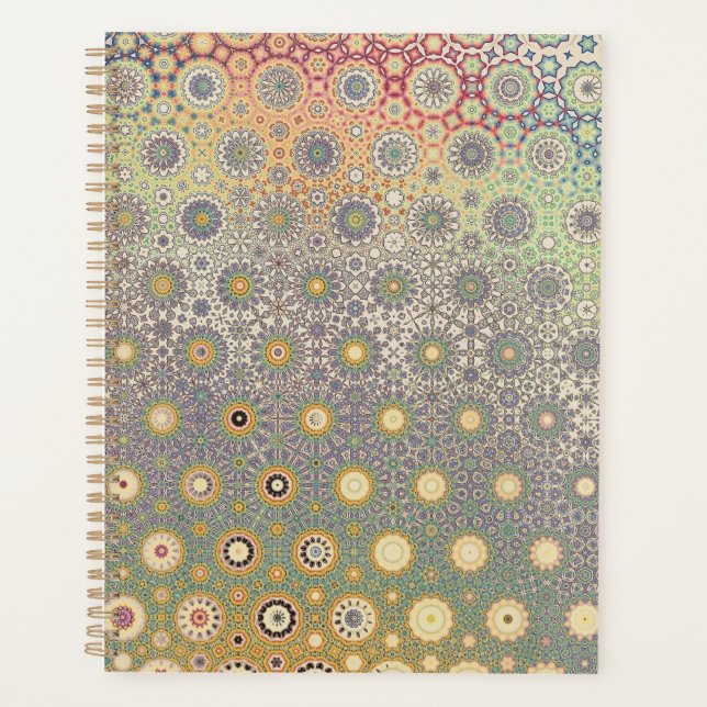 Agenda Planeador de Estrelas Persa Azul e Rosa (Frente)