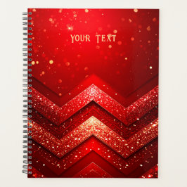 Agenda Planeador de Férias de Natal Vermelho Decorativo