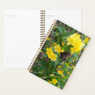 Agenda Planeador de Flores Amarelas e Borboletas