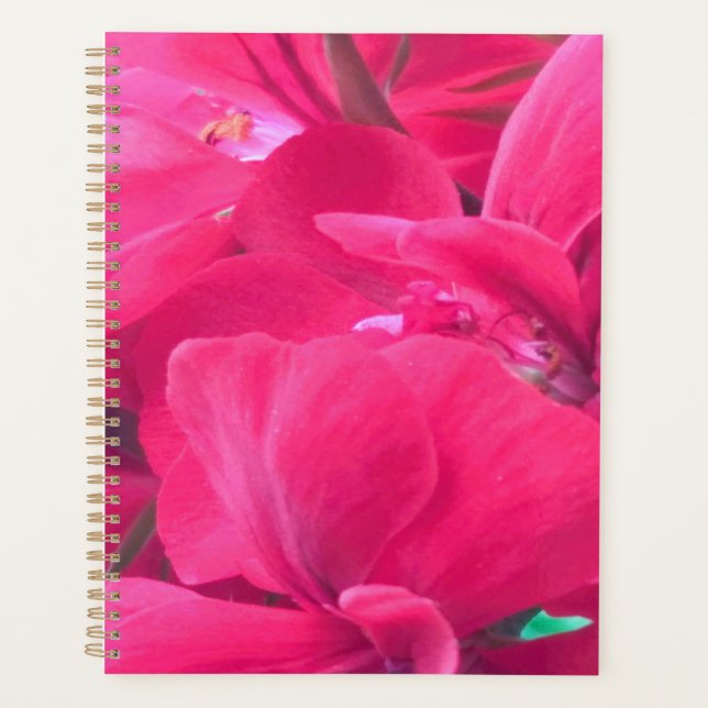 Agenda Planeador de Flores Rosa (Frente)
