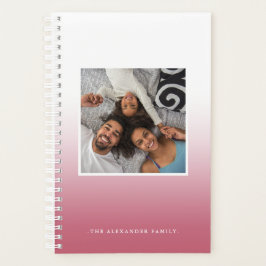 Agenda Planeador de Fotografias do Ombre Branco e Rosa