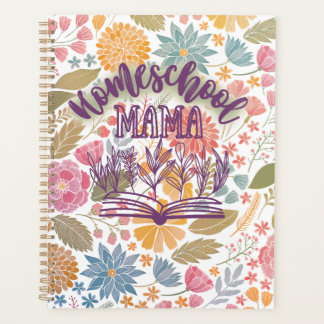 Agenda Planeador de Homeschool, design floral