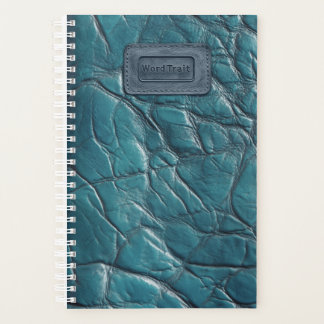 Agenda Planeador de Leather - Azul Oceânico