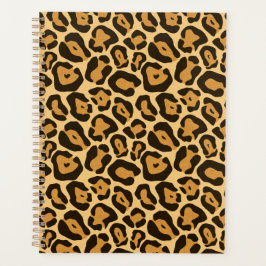 Agenda Planeador de leopardo de impressão animal
