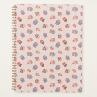 Agenda Planeador de Limites Espirais Confetti do Cupcake 