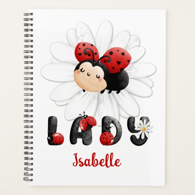 Agenda Planeador de Meninas Personalizadas de Ladybug (Frente)