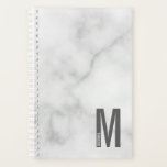 Agenda Planeador de Nomes e Monogramas Personalizados Mod<br><div class="desc">Design de Monograma moderno com letra monográfica "M" personalizada e nome no estilo de letra sans sans moderno,  em negrito.</div>