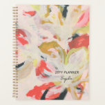 Agenda Planeador de Nomes Personalizados de Arte Floral A<br><div class="desc">Este design de planejador personalizado apresenta uma bela arte de abstrato pintada manualmente. Você pode personalizar o texto e usá-lo para qualquer fim (definição de meta, produtividade, para fazer lista, escola/empresa/planejador de projetos de negócios, etc.). Mais artigos de papelaria ou presentes únicos estão disponíveis na minha loja Zazzle, por Eunmee....</div>