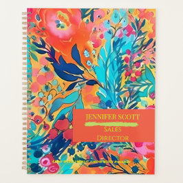 Agenda Planeador de Nomes Personalizados Florais para Tra