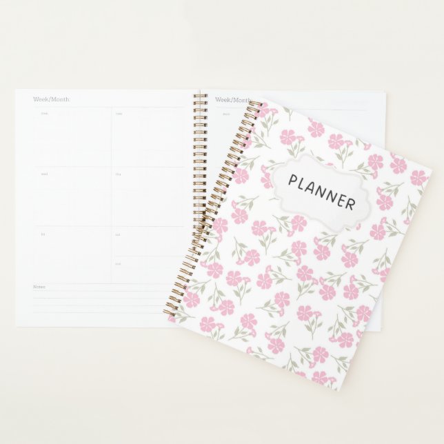 Agenda Planeador de Pastel Petals - Design mínimo e elega (Exibição)
