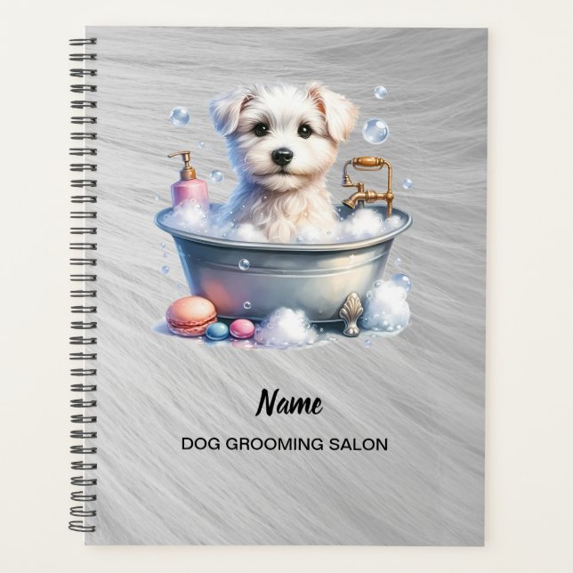 Agenda Planeador de salões de limpeza de cães (Frente)