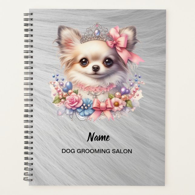 Agenda Planeador de salões de limpeza de cães (Frente)