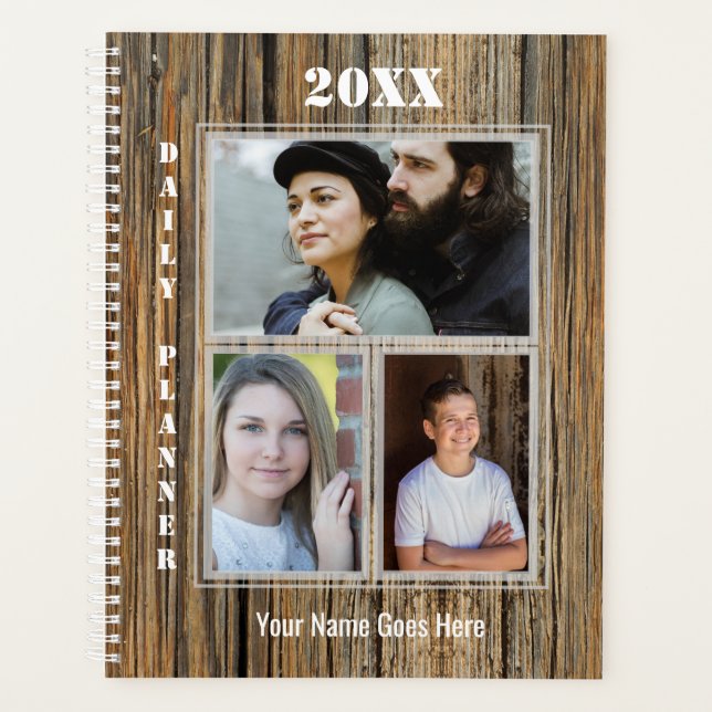 Agenda Planeador Diário de Fotos Masculinos - HAMbWG - De (Frente)