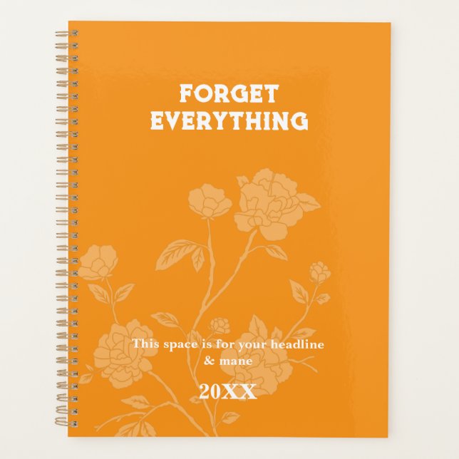 Agenda Planeador Diário Minimalista - Elegante e Engraçad (Frente)