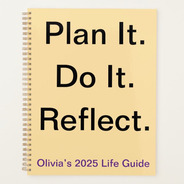 Agenda Planeador Diário - Planeje-O Refletir Edição (Frente)