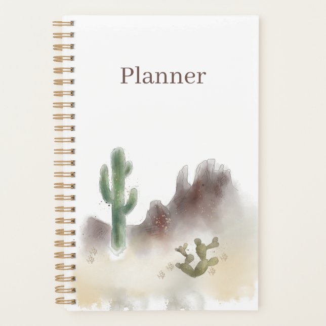 Agenda Planeador do Deserto de Aquarela | 5,5 x 8,5 | Anu