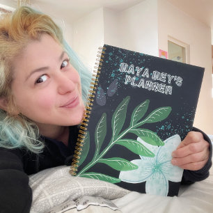 Agenda Planeador do Nome Personalizado Art 12 Meses
