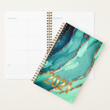 Planeador Dourado de Azul Teal Personalizado MARBL