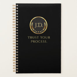 Agenda Planeador Dourado Elegante