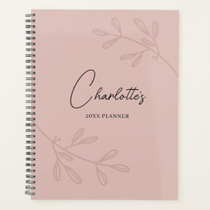 Agenda Planeador Elegante Cor-de-Rosa Esbranquiçada
