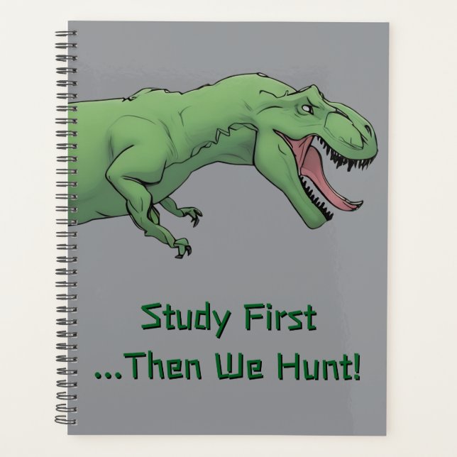 Agenda Planeador Escolar de Softcover Escolar T-Rex Dinos (Frente)