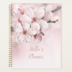 Agenda Planeador Espiral de Flor de Maçã Personalizáve