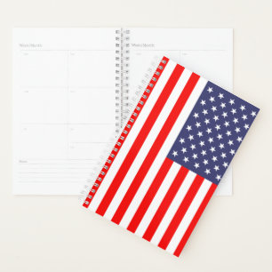 Agenda Planeador espiral personalizado de bandeira Patri