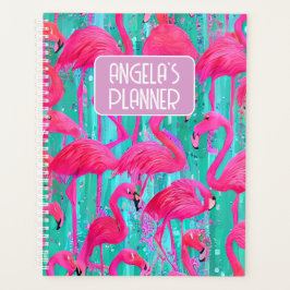 Agenda Planeador Flamingo de Nome Personalizado