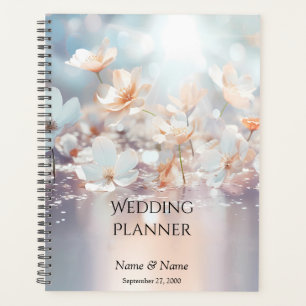 Agenda Planeador Floral de Pêssego Branco