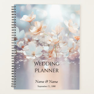 Agenda Planeador Floral de Pêssego Branco