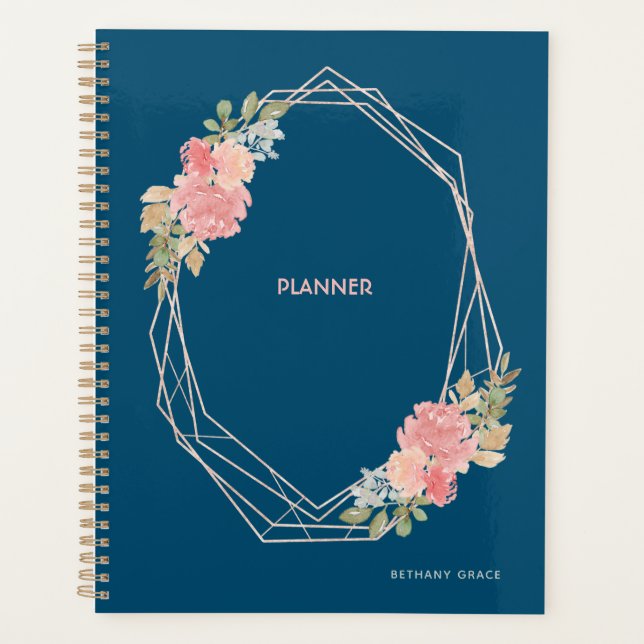 Agenda Planeador Floral Moderno (Frente)