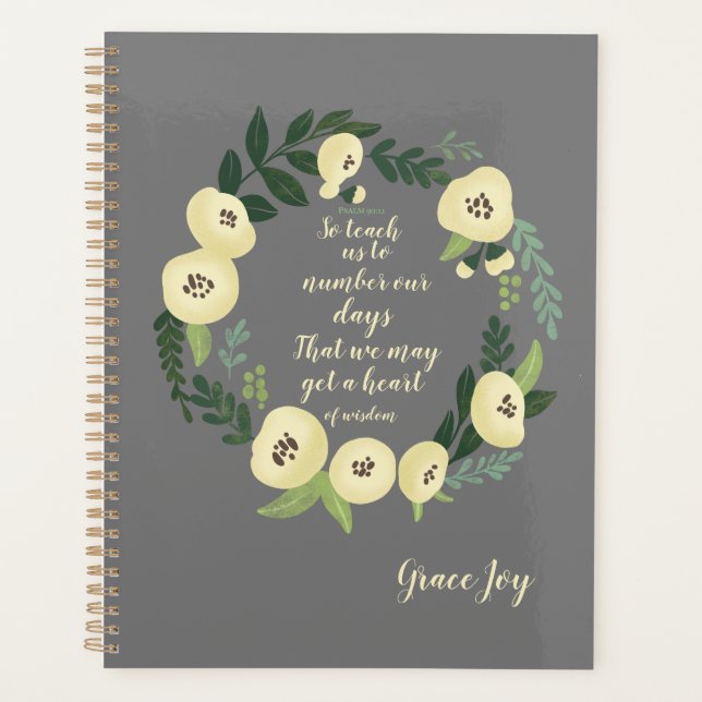 Agenda Planeador Floral Moderno (Frente)