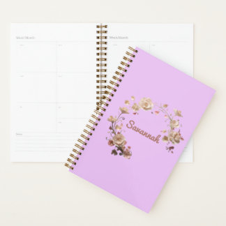 Agenda Planeador Floral Personalizado