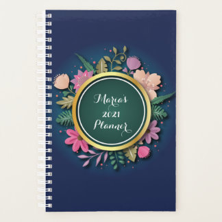 Agenda Planeador Floral Personalizado 2021