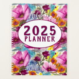 Agenda Planeador Floral Personalizável 2025 do Garden Goo