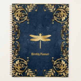 Agenda Planeador Imatualizado da Dragonfly ouro