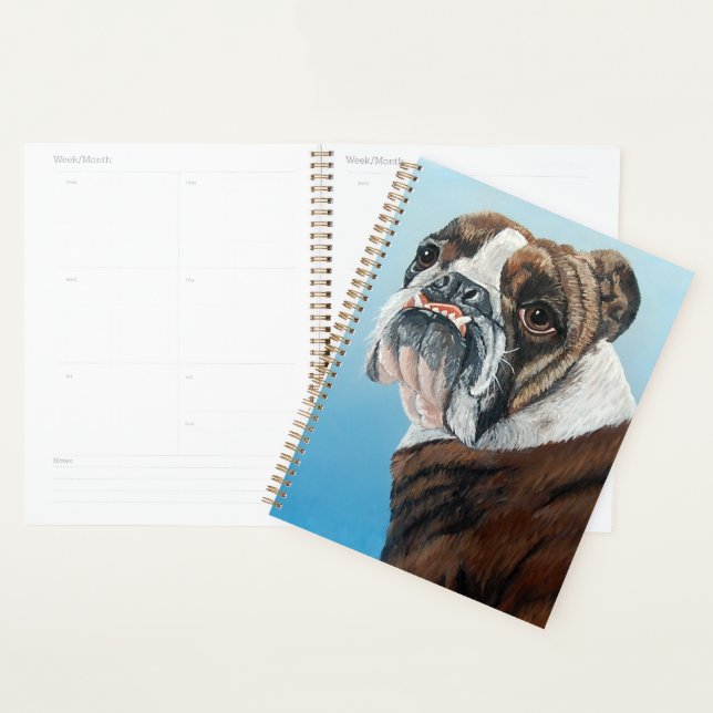 Agenda Planeador Inglês para Bulldog (Exibição)