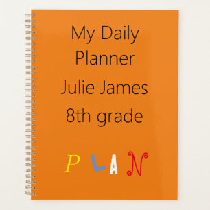 Agenda Planeador Laranja Personalizável