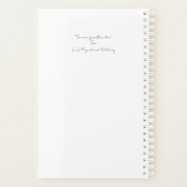 Agenda Planeador Mensal (Boo) (Verso)