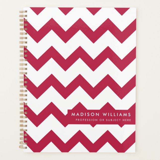 Agenda Planeador mínimo moderno de Zigzag (Frente)