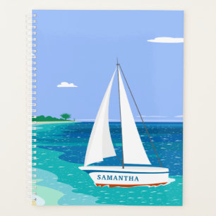 Agenda Planeador Monograma em veleiro Oceano Seaview 8,5x
