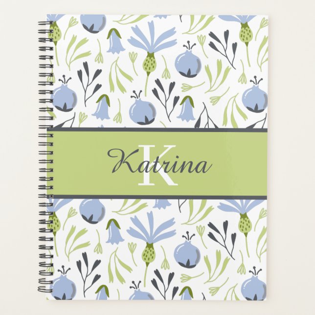 Agenda Planeador Monograma Floral (Frente)