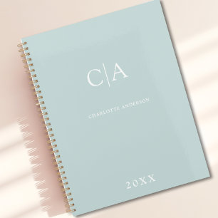 Agenda Planeador monograma simples e elegante