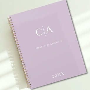 Agenda Planeador monograma simples e elegante